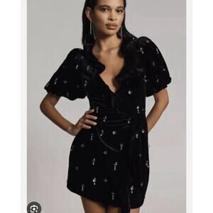 Anthropologie Black Mini Dress